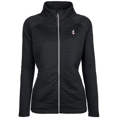 AULP Damen Fleecejacke Simix Jaquard schwarz L L AULP Damen Fleecejacke Simix Jaquard schwarz L L