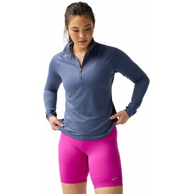 BROOKS Damen Lauf Zipshirt Dash 3.0 dunkelblau L L BROOKS Damen Lauf Zipshirt Dash 3.0 dunkelblau L L