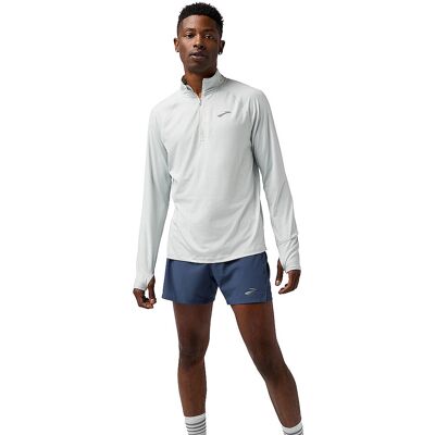 BROOKS Herren Lauf Zipshirt Dash 3.0 hellgrau L L BROOKS Herren Lauf Zipshirt Dash 3.0 hellgrau L L