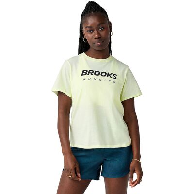 BROOKS Damen Laufshirt Graphic gelb S S BROOKS Damen Laufshirt Graphic gelb S S