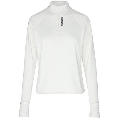BROOKS Damen Laufshirt Momentum Thermal 1/4 Zip creme XS XS BROOKS Damen Laufshirt Momentum Thermal 1/4 Zip creme XS XS