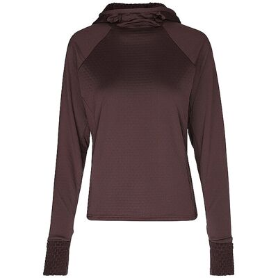 BROOKS Damen Laufhoodie Momentum Thermal dunkelrot XS XS BROOKS Damen Laufhoodie Momentum Thermal dunkelrot XS XS