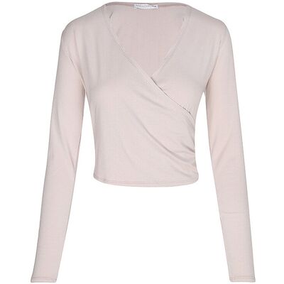 MANDALA Damen Yogajacke Wrap creme L L MANDALA Damen Yogajacke Wrap creme L L