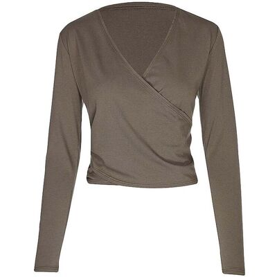 MANDALA Damen Yoga Wickeljacke Signature Wrap braun S S MANDALA Damen Yoga Wickeljacke Signature Wrap braun S S