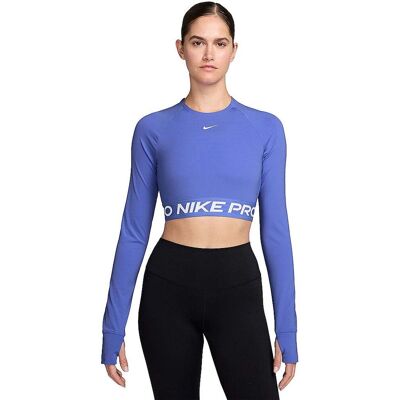 NIKE Damen Fitnessshirt Crop Nike Pro 365 blau M M NIKE Damen Fitnessshirt Crop Nike Pro 365 blau M M