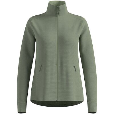 ODLO Damen Laufshirt Zip Grid Fleece olive L L ODLO Damen Laufshirt Zip Grid Fleece olive L L