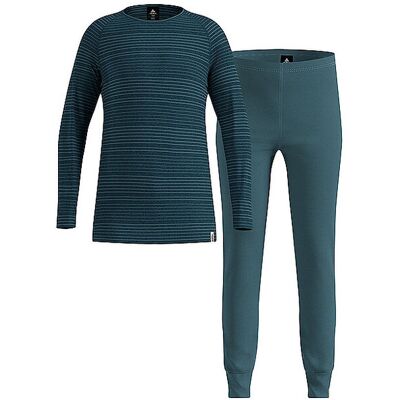 ODLO Kinder Funktionswäsche Active Warm ECO petrol 104 104 ODLO Kinder Funktionswäsche Active Warm ECO petrol 104 104