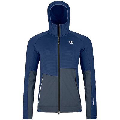 ORTOVOX Damen Fleecejacke Rib Hoodie dunkelblau L L ORTOVOX Damen Fleecejacke Rib Hoodie dunkelblau L L