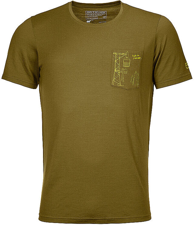 ORTOVOX Herren Funktionsshirt 185 Merino Powder olive   Größe: L   83050 Auf Lager Herren L