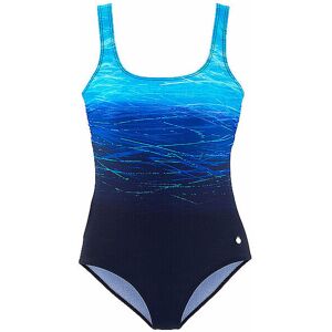 LASCANA Damen Badeanzug mit Batikprint und Shaping-Effekt blau 38C 38C LASCANA Damen Badeanzug mit Batikprint und Shaping-Effekt blau 38C 38C