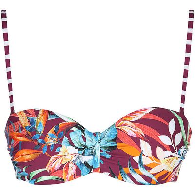 VENICE BEACH Damen Bikinioberteil Bandeau dunkelrot 38D 38D VENICE BEACH Damen Bikinioberteil Bandeau dunkelrot 38D 38D