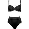 CHARMLINE Damen Bikini Uni schwarz   Größe: 44C   2070-656 Auf Lager Damen 44C