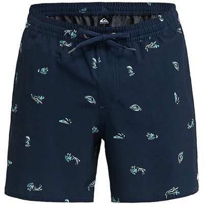 QUIKSILVER Herren Badeshorts Stretch Printed Volley dunkelblau L L QUIKSILVER Herren Badeshorts Stretch Printed Volley dunkelblau L L