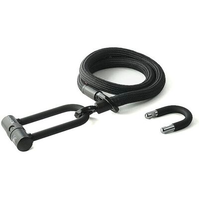 TEX-LOCK Bügelschloss mit Textilseil Eyelet 120 onyx black schwarz EG TEX-LOCK Bügelschloss mit Textilseil Eyelet 120 onyx black schwarz EG