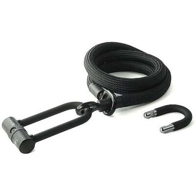 TEX-LOCK Bügelschloss mit Textilseil Eyelet 160 onyx black schwarz EG TEX-LOCK Bügelschloss mit Textilseil Eyelet 160 onyx black schwarz EG