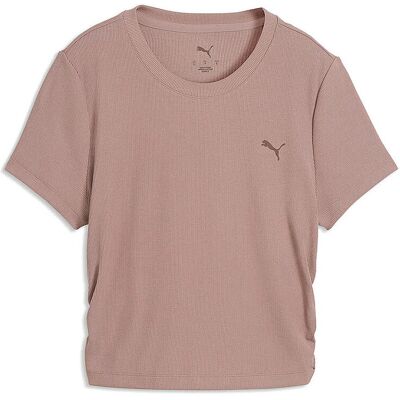 Puma Damen T-Shirt Cloudspun RIB hellbraun S S Puma Damen T-Shirt Cloudspun RIB hellbraun S S
