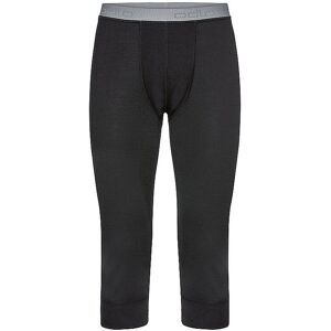 ODLO Herren Unterziehhose Natural 100% Merino Warm 3/4 schwarz   Größe: S   110842 Auf Lager Herren S