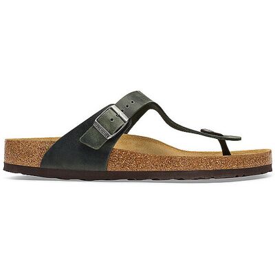 BIRKENSTOCK Damen Pantoletten Gizeh Oiled Leather olive 38 38 BIRKENSTOCK Damen Pantoletten Gizeh Oiled Leather olive 38 38