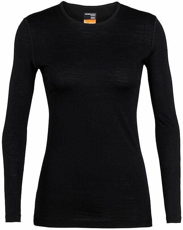 ICEBREAKER Damen Funktionsshirt Merino 200 Oasis LS schwarz   Größe: S   IB104375 Auf Lager Damen S