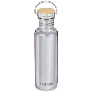 KLEAN KANTEEN Edelstahl Trinkflasche Reflect 800ml Bambus-Schraubverschluss Mirrored Stainless silber   1008542 Auf Lager Unisex EG