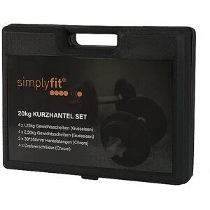 SIMPLY FIT Kurzhantel Set 20kg schwarz   SF-2003-20 Auf Lager Unisex EG