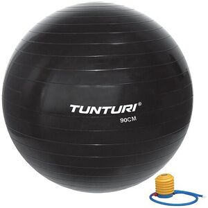 TUNTURI Gymnastikball 90 cm mit Pumpe schwarz   14TUSFU286 Auf Lager Unisex EG