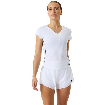 BJÖRN BORG Damen Tennisshirt ACE V-Neck weiss M M BJÖRN BORG Damen Tennisshirt ACE V-Neck weiss M M