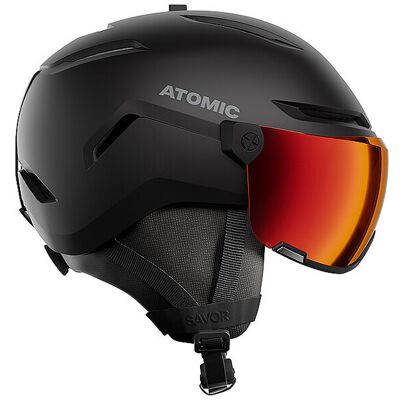 Atomic Skihelm SAVOR VISOR STEREO schwarz 55-59CM 55-59CM Atomic Skihelm SAVOR VISOR STEREO schwarz 55-59CM 55-59CM