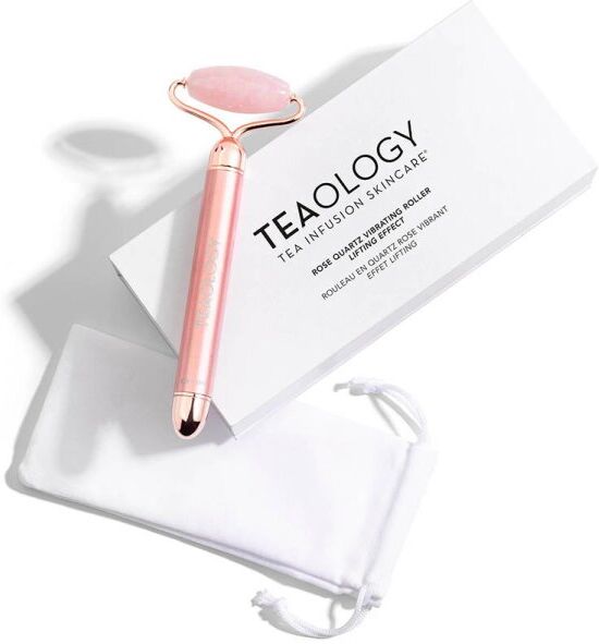 TEAOLOGY Face Care Vibrating Rose Quartz Lifting Roller Gesicht Roll-