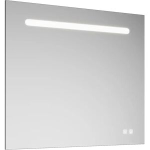 burgbad Ilo Lichtspiegel mit LED 80 x 70 cm, mit USB Ports und Handyhalter