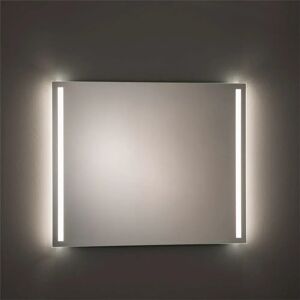 Megabad Profi Collection SKY LED Spiegel 100 x 80 cm, mit satiniertem Lichtausschnitt links und rechts