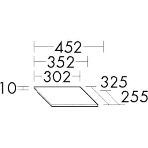 burgbad SYS 30 Abdeckplatte 45,2 x 32,5 cm