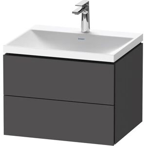 Duravit L-Cube c-shaped Möbelset mit Waschtisch mit 1 Hahnloch und Unterbau mit 2 Auszüge, 60 x 48 cm