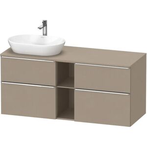 Duravit D-Neo Konsolenwaschtischunterbau für Waschtisch links 140 x 66,4 cm, 4 Auszüge, Griff chrom