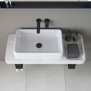 Duravit Qatego Steinkonsolen-Set mit Waschtisch, Konsole und Konsolenträger 100 x 45 cm