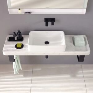 Duravit Qatego Steinkonsolen-Set mit Waschtisch, Konsole und Konsolenträger 140 x 45 cm