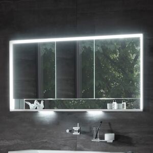 Keuco Royal Lumos Aufputz-Spiegelschrank 140 x 73,5 cm mit LED-Beleuchtung, 3 Türen