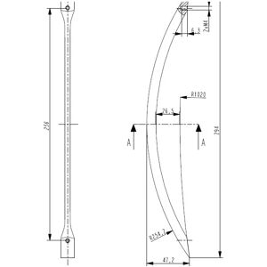 Pelipal Serie 6005 (Solitaire) Ersatz-Griff Variante A1, BA 25,6 cm