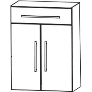 Puris c!mano Highboard 60 cm mit 2 Türen und 1 Schubkasten, Griff 329