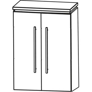 Puris Cool Line Highboard 60 x 30 x 84 cm mit 2 Türen, Griff 289