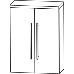 Puris Kao Line Highboard 60 x 82,8 cm mit 2 Türen, 1 Wäscheauszug, Griffleiste