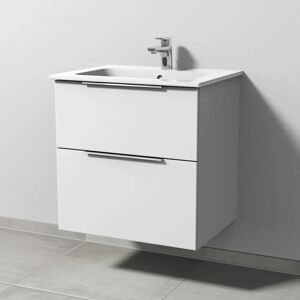 Sanipa 3way Waschtischunterbau für Keramik-Waschtisch ME by Starck 63 cm, 2 Auszüge,Aufsatz-Griff