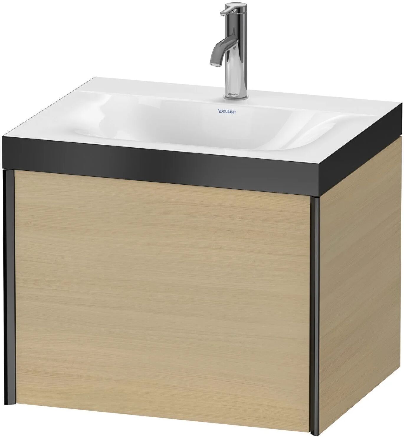 Duravit XViu Möbelwaschtisch 60 x 48 cm c-bonded mit 1 Hahnloch, wandhängend mit 1 Auszug   mediterrane eiche (echtholzfurnier) XV4609OB271P