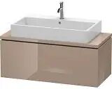 Duravit L-Cube Waschtischunterbau 102 x 40 cm mit 1 Auszug für Konsole Compact  B: 102 T: 47,7 H: 40 cm cappuccino hochglanz (lack) LC580408686