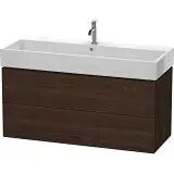 Duravit L-Cube Waschtischunterbau wandhängend mit 2 Auszügen 118,4 x 54,4 cm   nussbaum gebürstet (echtholzfurnier) LC627906969