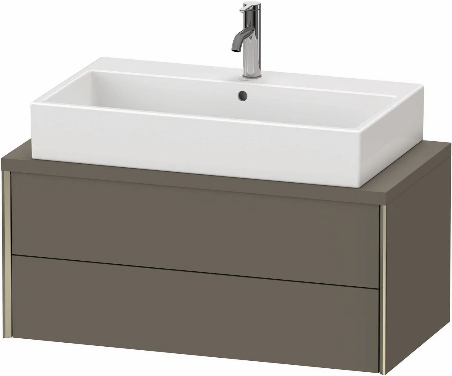 Duravit XViu Waschtischunterbau für Konsole Compact 90 x 40 cm, mit 2 Schubkästen   flannel grey seidenmatt (lack) XV59080B190