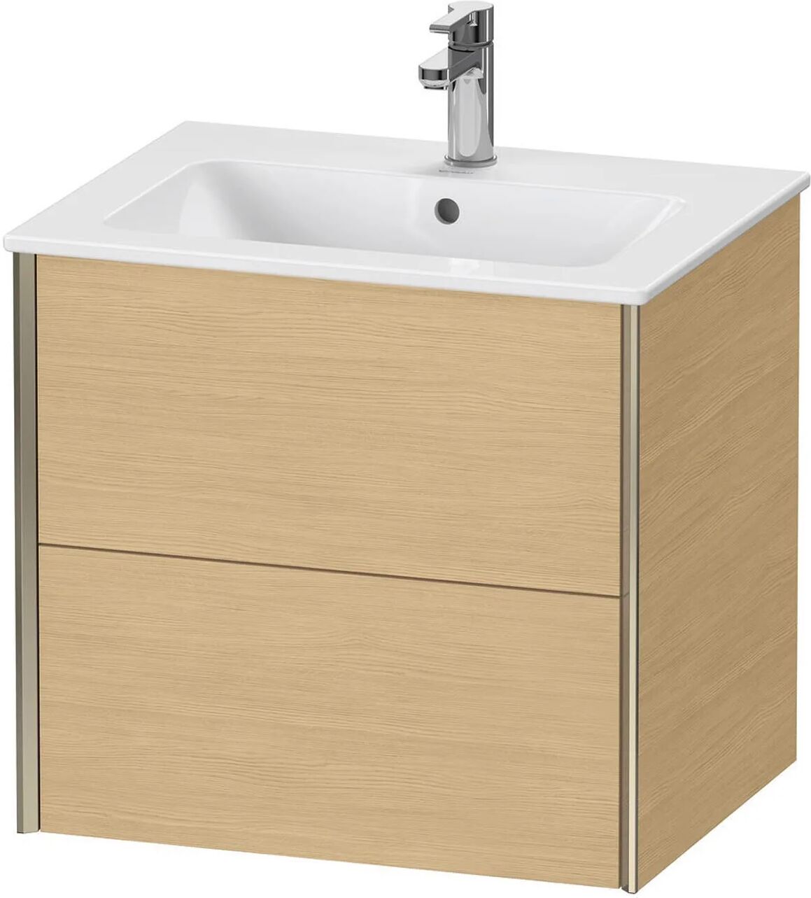 Duravit XViu Waschtischunterbau 61 cm, 2 Auszüge, wandhängend   eiche natur (dekor) XV41250B130