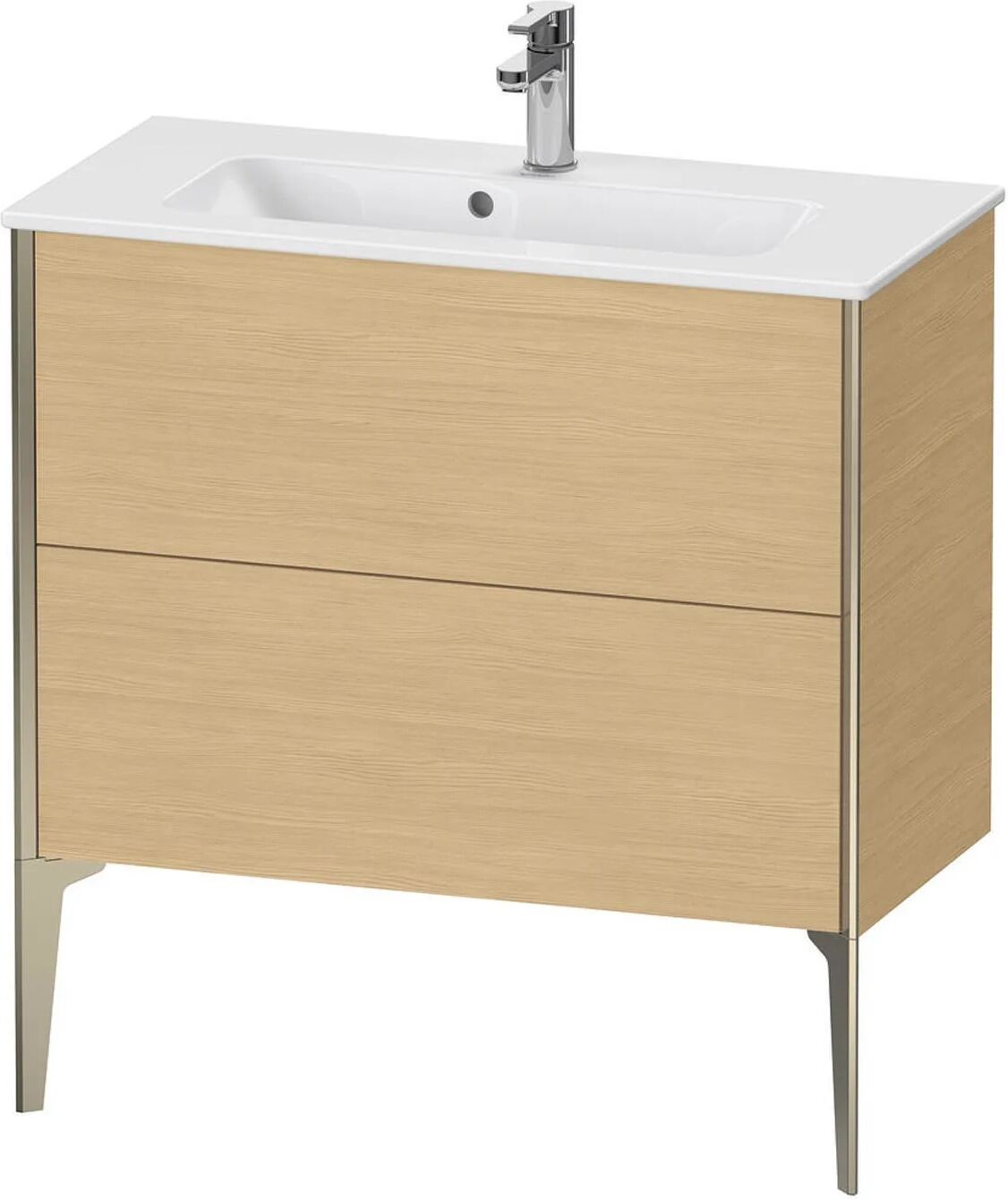 Duravit XViu Waschtischunterbau stehend 81 cm, 2 Auszüge, Compact   eiche natur (dekor) XV44890B130