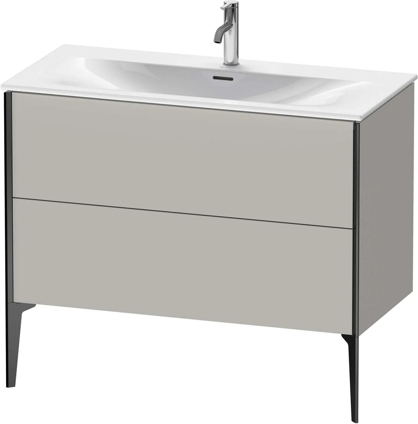 Duravit XViu Waschtischunterbau stehend 101 cm, 2 Auszüge   betongrau matt (dekor) XV43030B207