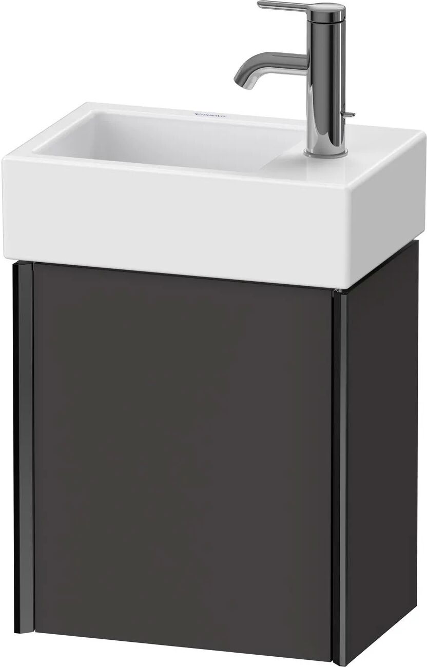 Duravit XViu Waschtischunterbau 36,4 cm, 1 Tür links, wandhängend   graphit supermatt (dekor) XV4230LB280